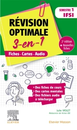 Révision optimale 3-en-1 : semestre 1 IFSI : fiches, cartes, audio - Julie Violet