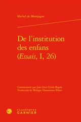 De l'institution des enfans : Essais, I, 26 - Michel de Montaigne