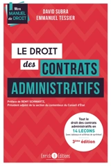 Le droit des contrats administratifs - David Subra