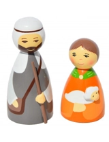 Bergers Crèche des Philippines : 2 sujets, 8 cm - La ronde des couleurs