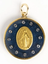 Médaille miraculeuse aux étoiles 20mm - Fleur Nabert