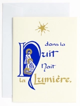 Carte double Noël « Dans la nuit nait la Lumière » - Choeur des Bénédictines d'Argentan