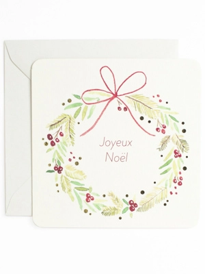 Carte simple « Joyeux Noël » - FLOW BY PAULINE Flow by Pauline