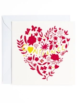 Carte simple carrée « Confiance » rouge - Caladia CALADIA