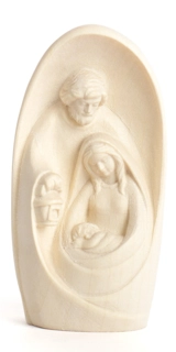 Statue Sainte Famille en bois - Partant