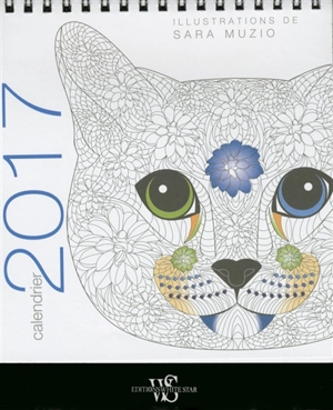 Chat à colorier : calendrier 2017 - Sara Muzio