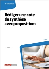 Rédiger une note de synthèse avec propositions - Joseph Salamon