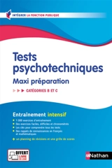 Tests psychotechniques, maxi préparation : catégories B et C : entraînement intensif - Elisabeth Simonin