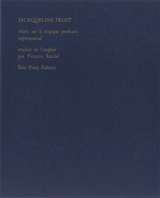 Notes sur le tragique prolétaire expérimental - Jackqueline Frost