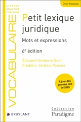 Petit lexique juridique : mots et expressions - Edouard Umberto Goût