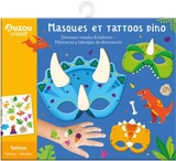 Masques et tattoos dino. Dinosaur masks & tattoos. Mascaras y tatuajes de dinosaurio - Anna Clark