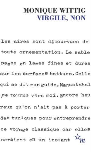 Virgile, non - Monique Wittig
