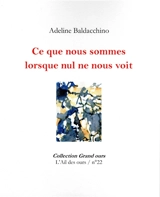 Ce que nous sommes lorsque nul ne nous voit : carnets normands - Adeline Baldacchino