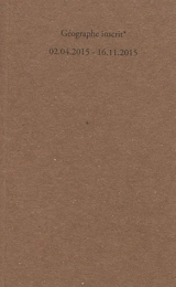 Géographe inscrit : 02.04.2015-16.11.2015 - Denis Briand