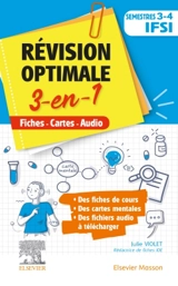 Révision optimale 3-en-1 : semestres 3-4 IFSI : fiches, cartes, audio - Julie Violet