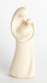 Statue vierge à l'enfant moderne en bois clair - DOLFI