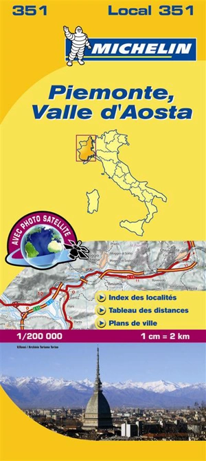 CARTE DEPARTEMENTALE PIEMONTE -VALLE D'AOSTA - Collectif
