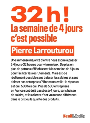 32 h ! La semaine de 4 jours, c'est possible - Pierre Larrouturou
