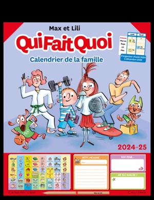 Max et Lili, qui fait quoi : calendrier de la famille 2024-2025 - Dominique de Saint-Mars