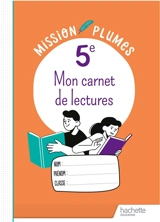 Mon carnet de lectures 5e - Isabelle Harbonnier-Valdher