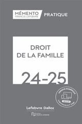 Droit de la famille 2024-2025 - Editions Francis Lefebvre