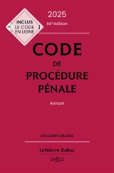 Code de procédure pénale 2025, annoté