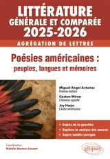 Littérature générale et comparée 2025-2026, agrégation de lettres : poésies américaines : peuples, langues et mémoires - Antona Montefusco-Martin