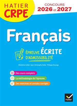 Français : épreuve écrite d'admissibilité : CRPE concours 2025 et 2026 M1, M2 - Micheline Cellier