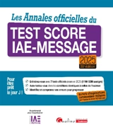 Les annales officielles du test Score IAE-Message 2025 - Score IAE-Message (Lille)