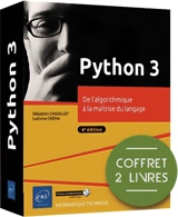 Python 3 : de l'algorithme à la maîtrise du langage : coffret 2 livres - Ludivine Crépin