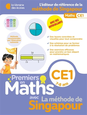 Premiers en maths avec la méthode de Singapour, CE1, 7-8 ans