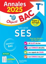 Spécialité SES terminale : annales 2025, sujets & corrigés dont bac 2024 : nouveau bac - David Mourey