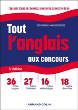 Tout l'anglais aux concours : concours écoles de commerce, d'ingénieur, Sciences Po et IEP - Eddy Chevalier