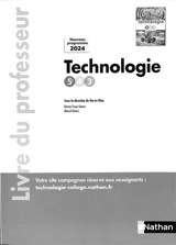Technologie, 5e, 4e, 3e : livre du professeur : nouveau programme 2024 - Karine Fossa-Simon
