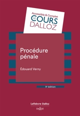 Procédure pénale : 2024 - Edouard Verny