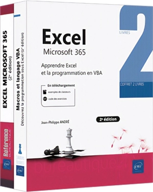 Excel Microsoft 365 : apprendre Excel et la programmation en VBA : coffret 2 livres - Jean-Philippe André