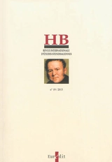 HB, revue internationale d'études stendhaliennes, n° 19. Le suspense dans l'oeuvre narrative de Stendhal : colloque, Paris-Sorbonne, 7 et 8 février 2014