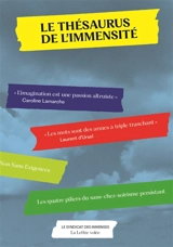 Le thésaurus de l'immensité : le Syndicat des immenses - Syndicat des immenses (Bruxelles)