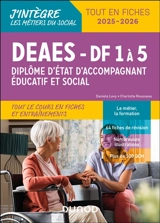 DEAES, diplôme d'Etat d'accompagnant éducatif et social, DF 1 à 5 : tout en fiches 2025-2026 - Daniela Lévy
