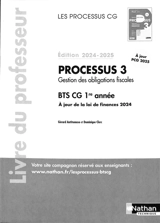 Processus 3, gestion des obligations fiscales, BTS CG 1re année : livre du professeur : 2024-2025 - Gérard Antitomaso