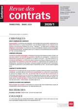 Revue des contrats, n° 1 (2020)