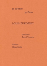 55 poèmes. 55 poems - Louis Zukofsky