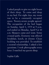 Sophie Calle The Sleepers - Sophie Calle