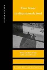 La disparition de Sorel - Pierre Lepape