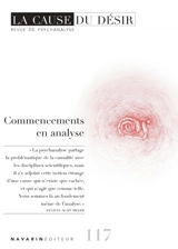 Cause du désir (La), n° 117. Commencements en analyse