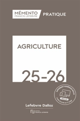 Agriculture 2025-2026 - Editions Francis Lefebvre