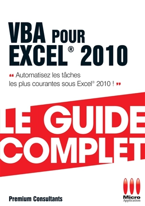 VBA pour Excel 2010 - Premium consultants