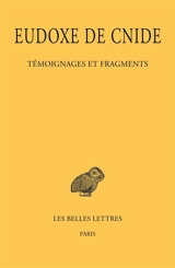Témoignages et fragments - Eudoxe de Cnide