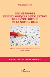 Les méthodes psychologiques d'évaluation de l'intelligence et la notion de QI - William Stern