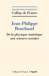 De la physique statistique aux sciences sociales - Jean-Philippe Bouchaud